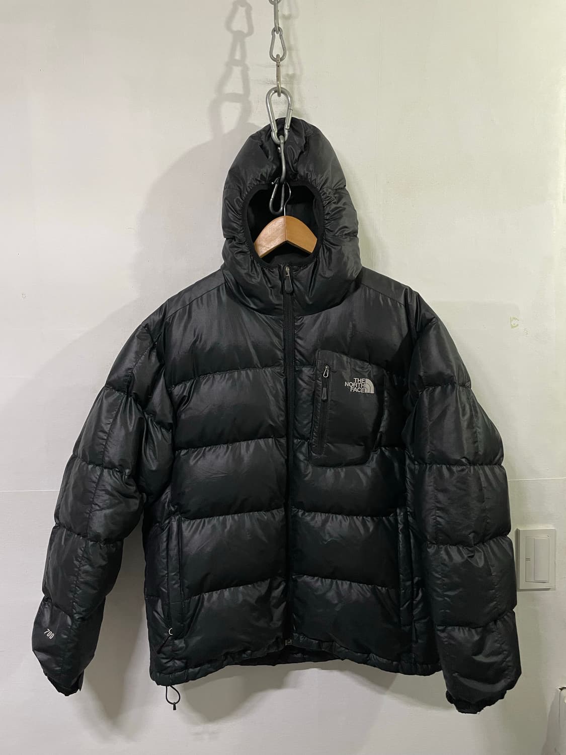 노스페이스 구스다운 퍼텍스 패딩 올블랙 700 XL 105사이즈 상품이미지1