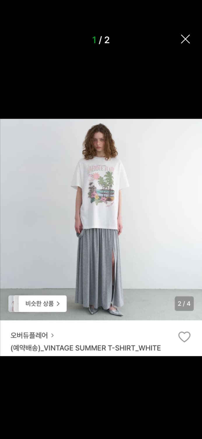 오버듀플레어 VINTAGE SUMMER T-SHIRT_WHITE 상품이미지1
