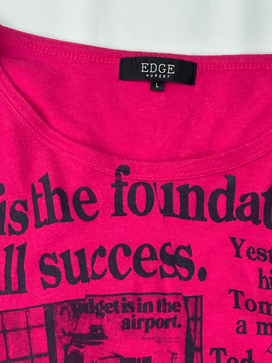 🎰팝갸루 프린팅 롱 슬리브🎰 긴팔 티셔츠 펑크 보헤비안 핫핑크 일본 상품이미지3