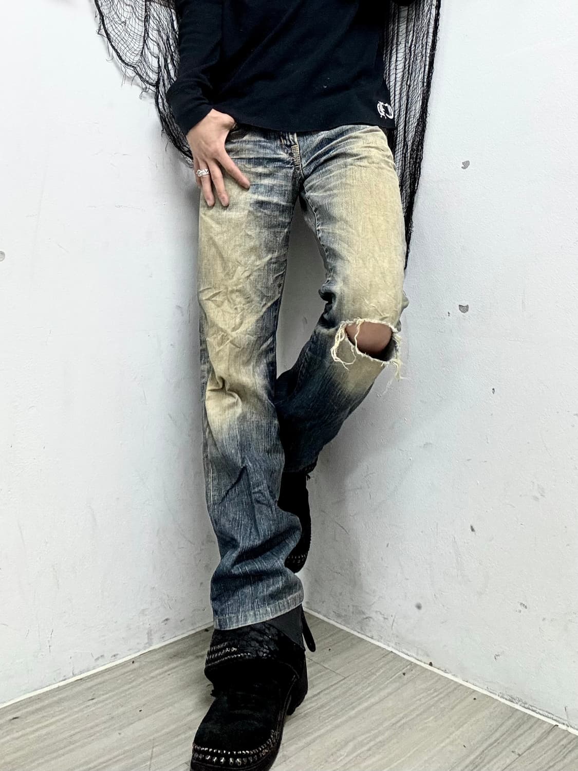 [Edwin 503]Y2K Grunge Washed Loose Fit P 상품이미지3