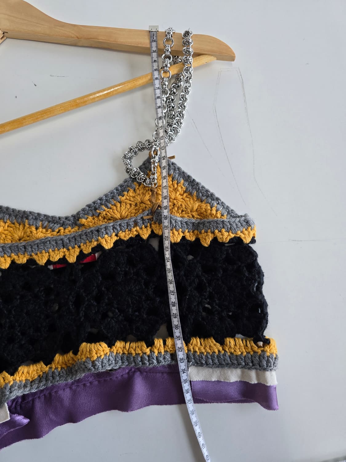 앤더슨벨 TRACK METAL KNIT 크로쉐크롭탑 S/M 상품이미지8