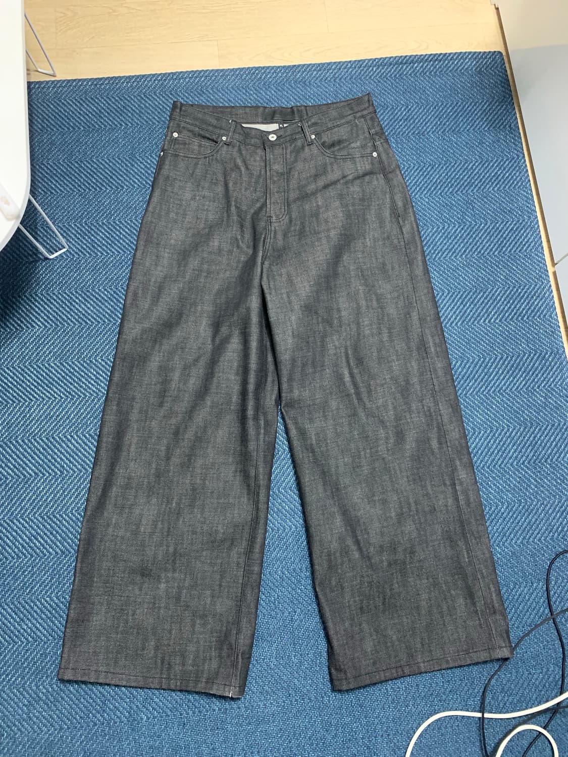 노페이스스튜디오 로우 데님 울트라 루즈핏 스트럭쳐 블랙 상품이미지2