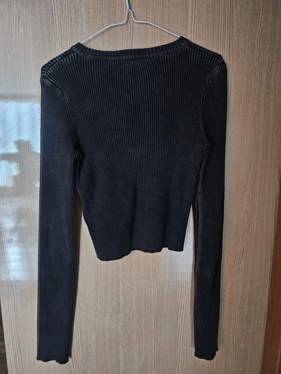 디젤 정품 M-앵커-A 크롭 점퍼 컷아웃 로고 블랙 상품이미지4