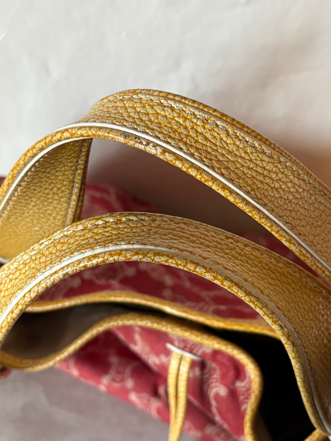 빈티지 CELINE 트리옹프 자카드 버킷백 (정품 보증카드·더스트백 포함 상품이미지9