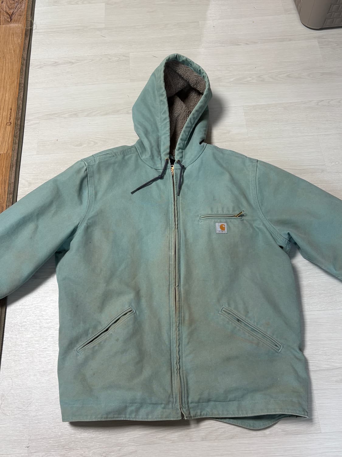 칼하트 워크자켓 후드 민트 상품이미지5