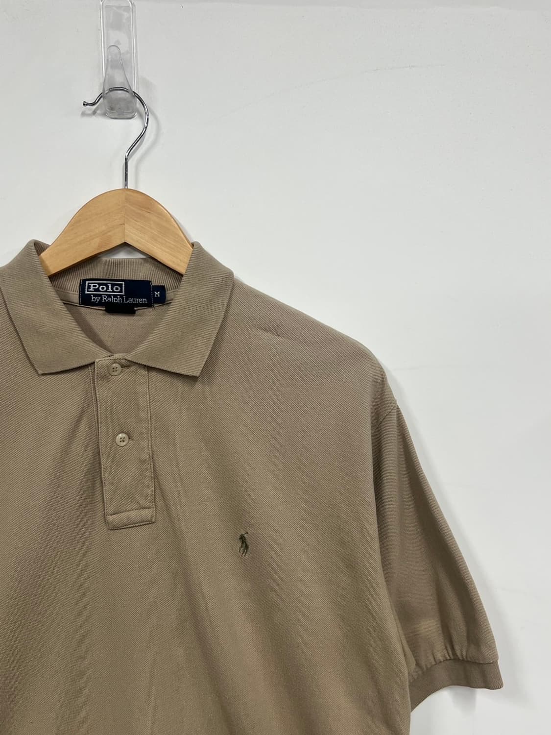 폴로 랄프로렌 카라 베이지 오버핏 반팔 티셔츠 상품이미지2