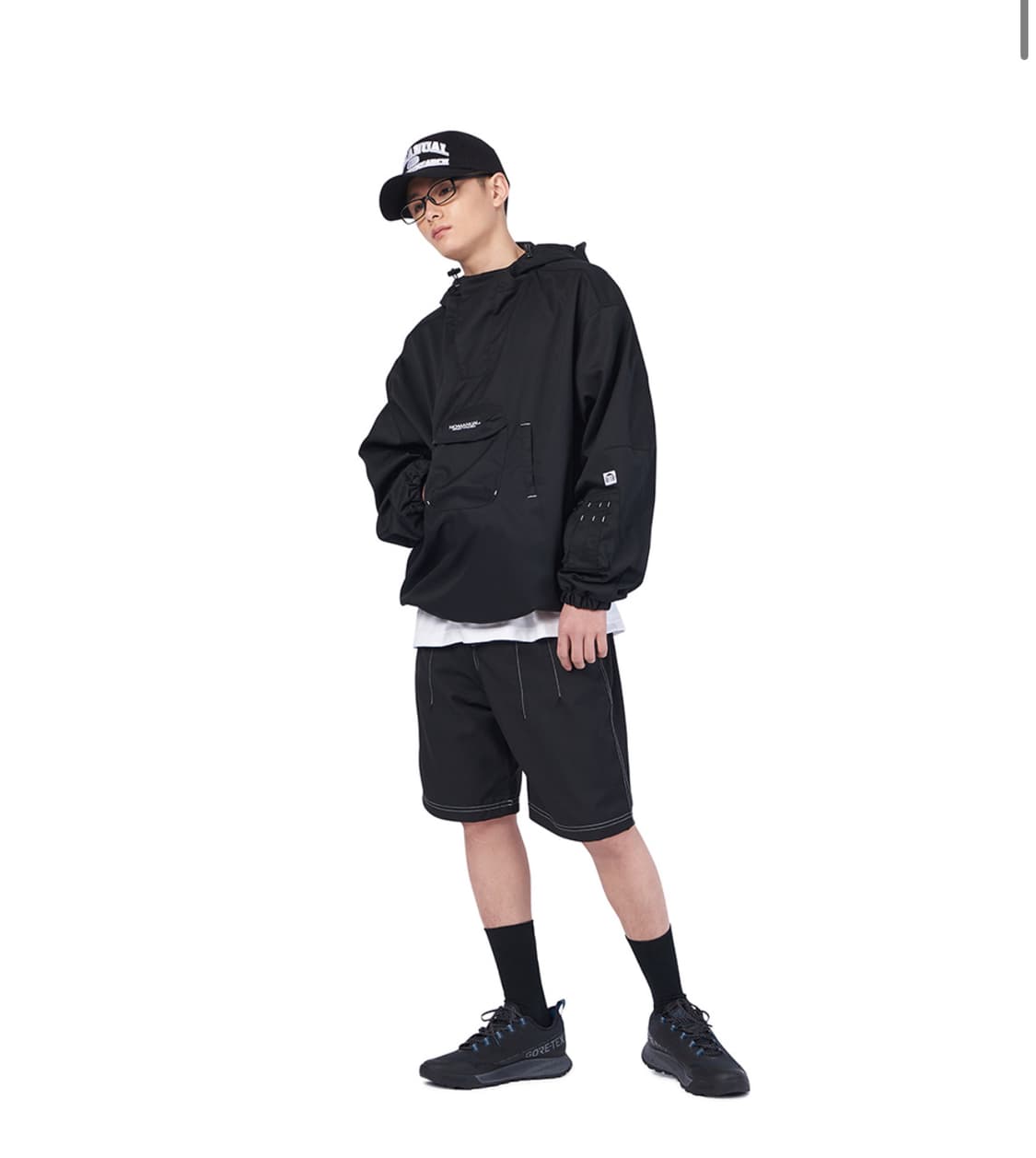 노매뉴얼 3DP ANORAK JACKET -black 상품이미지3