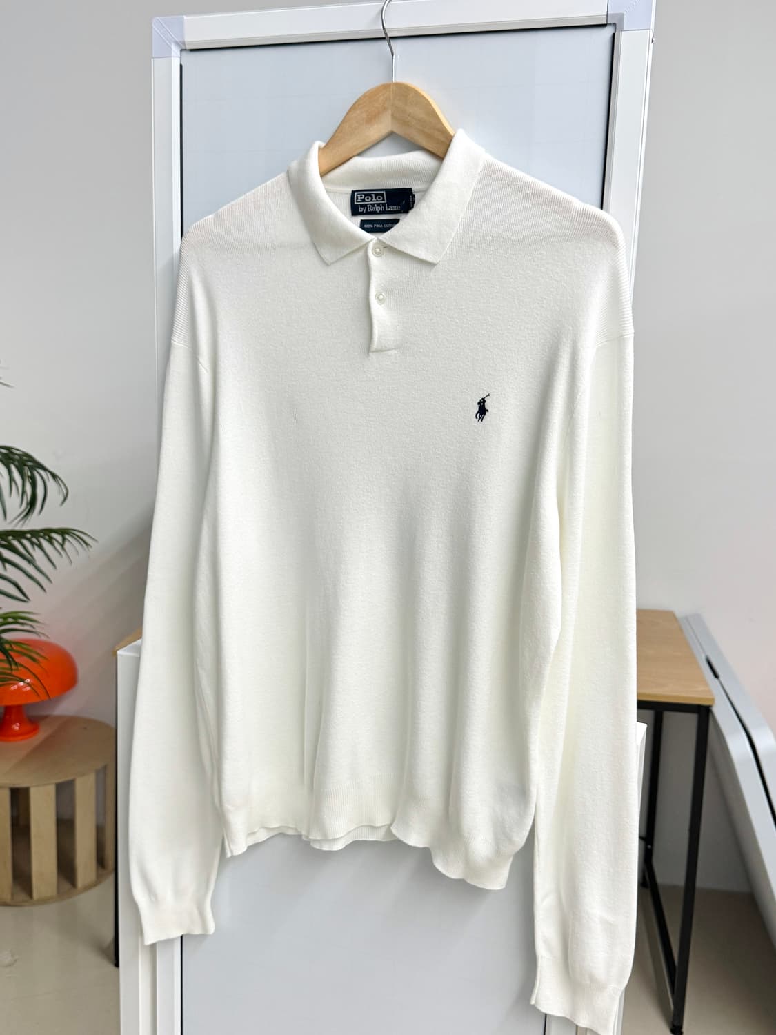 폴로 화이트 카라니트 상품이미지2