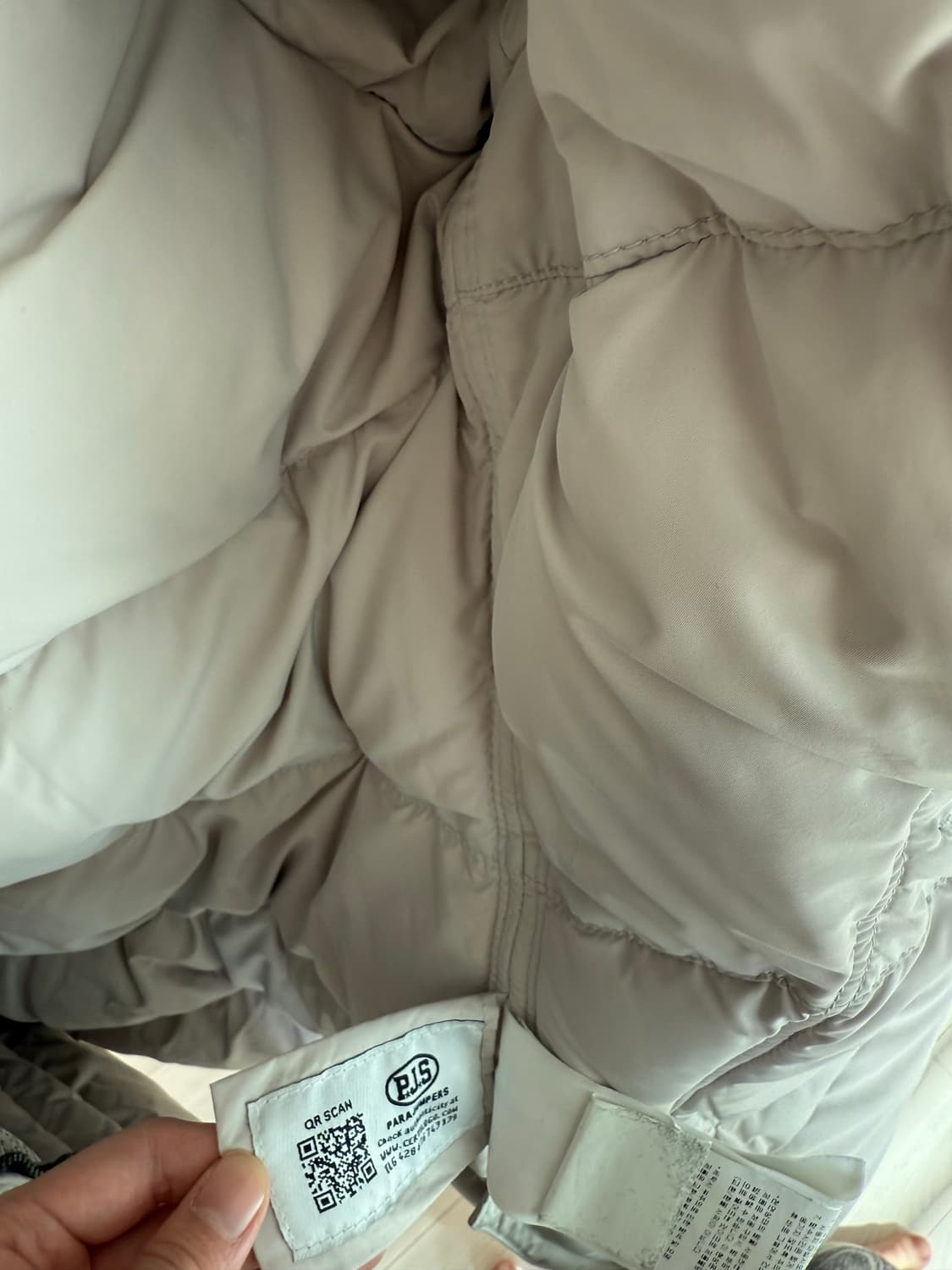 파라점퍼스 여성 화이트 롱패딩  상품이미지4