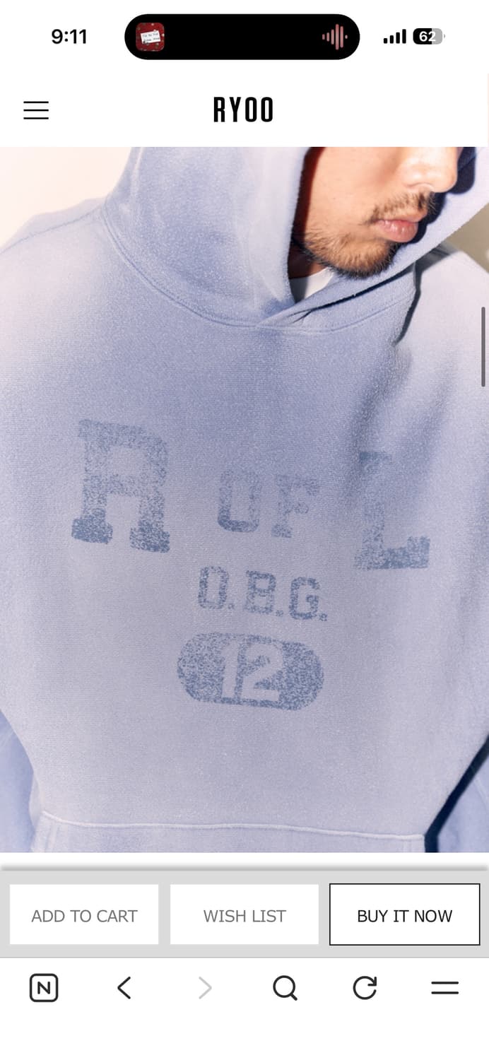 Ryoo Faded RofL hoodie [Sky blue] 상품이미지3