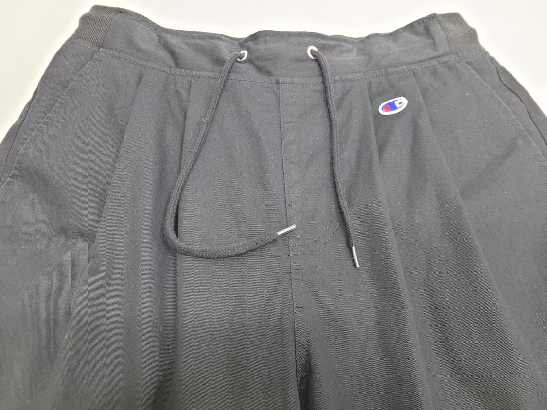 챔피온 코튼 트윌 루즈핏 배기 밴딩 팬츠 / 남 L 블랙
 상품이미지3