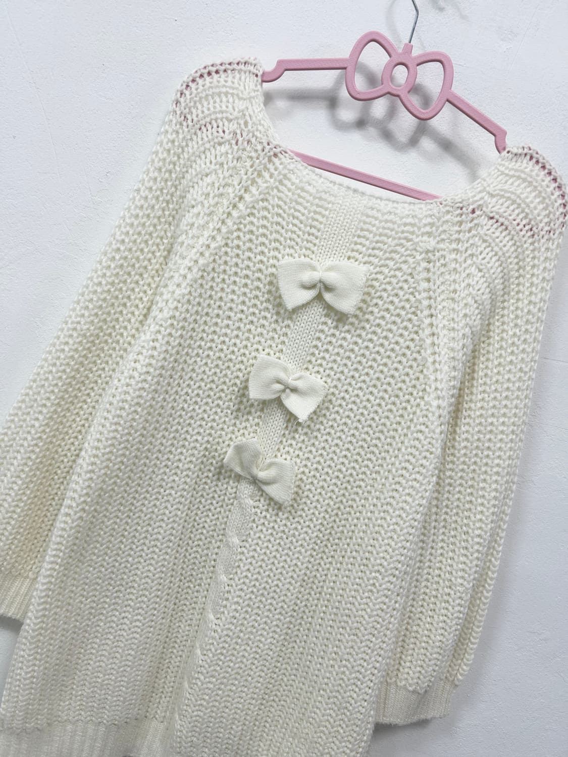 히메갸루 달천깔 리본 니트 원피스 상품이미지7