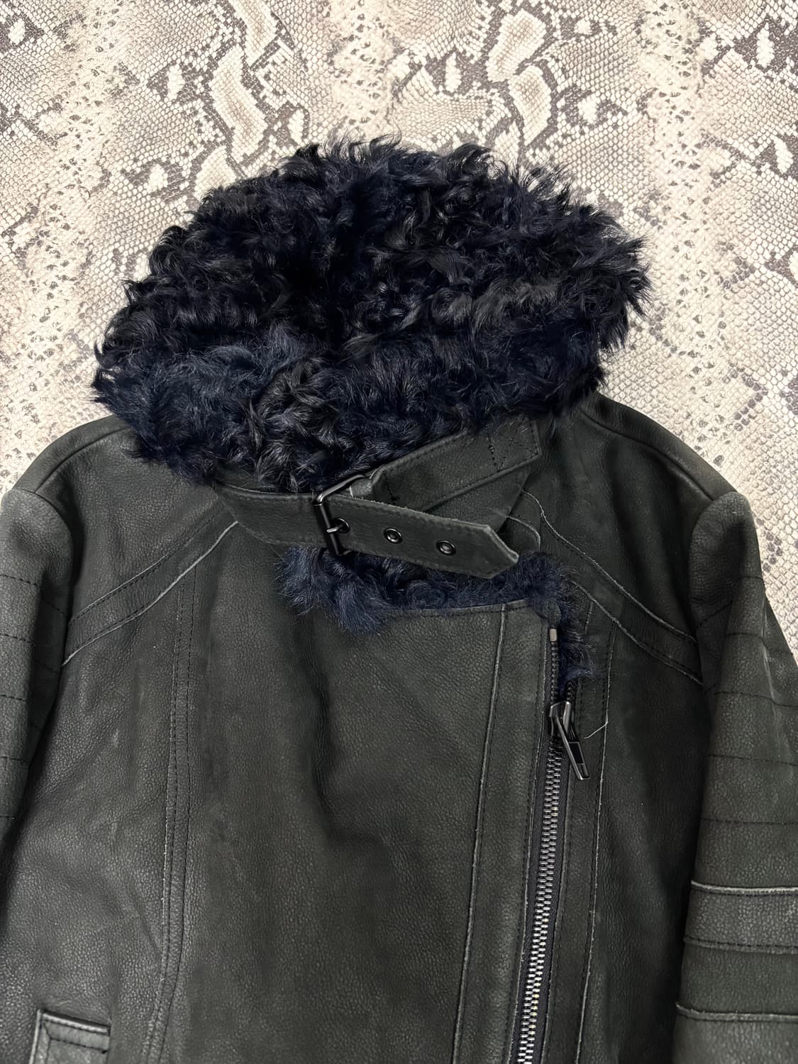 [VOV] Black Sheep Fur Trimming Deep Gree 상품이미지10