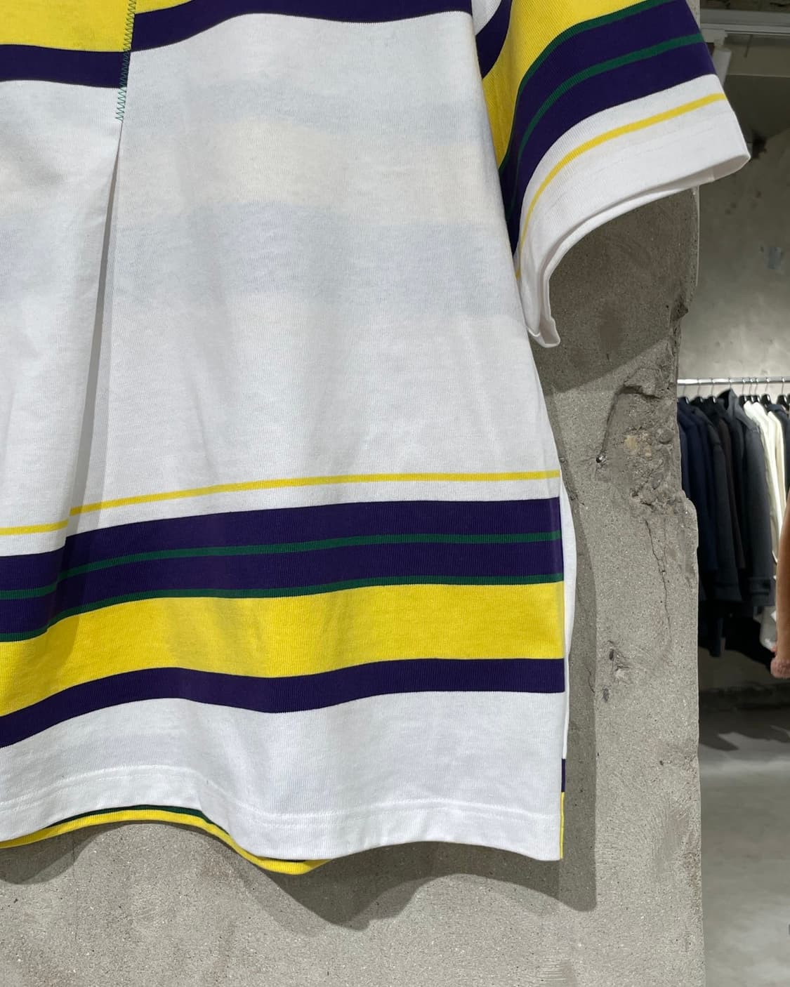 컬러 23S/S 화이트 애이시머트리 스트라이프 하프티 상품이미지5