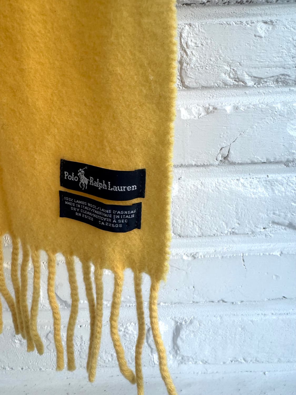 폴로 옐로우 울 머플러 상품이미지3