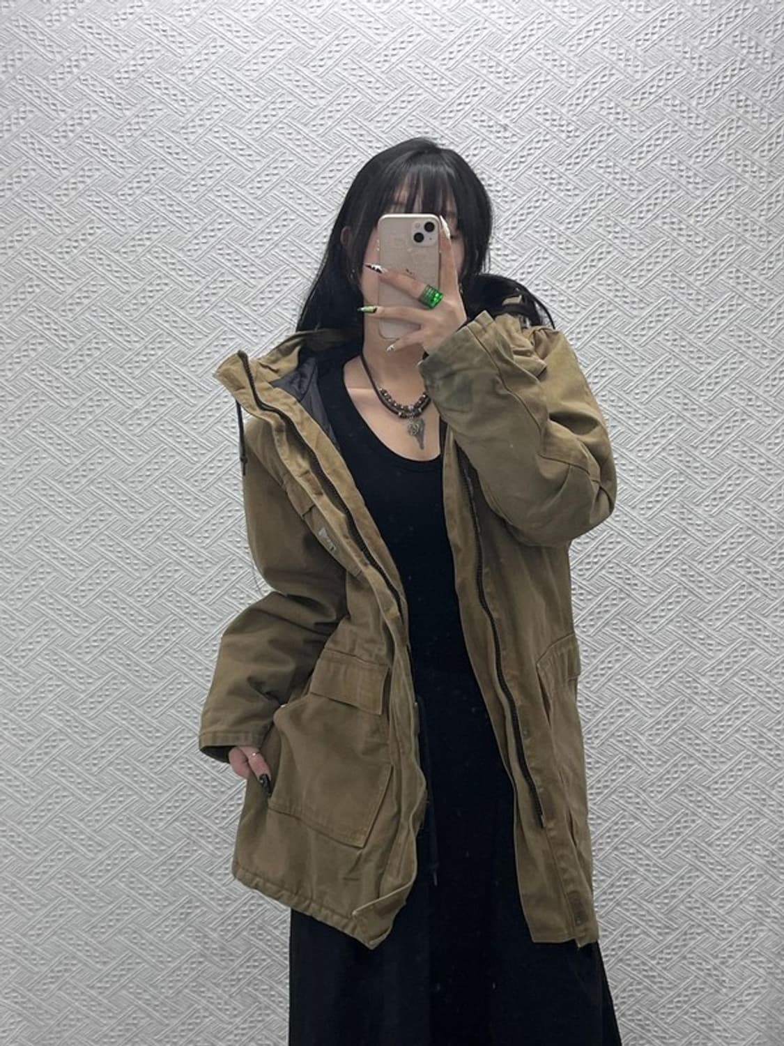 칼하트 시베리안 빈티지 털모자 패딩 파카 S C08618 상품이미지1