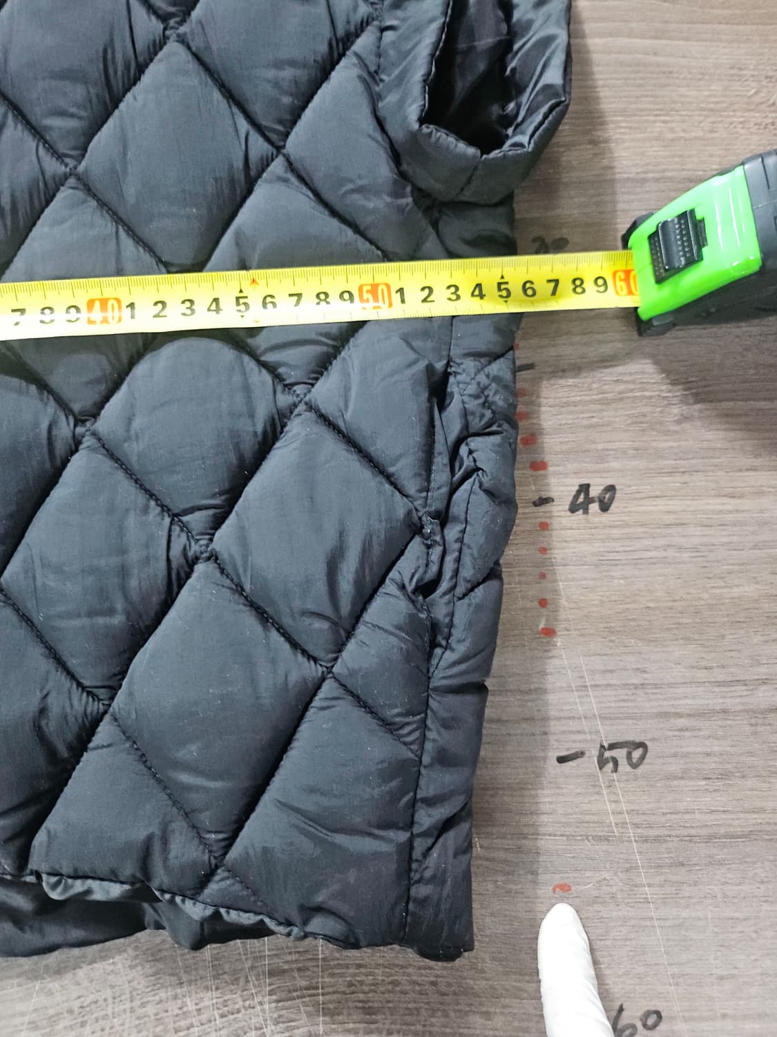 블랙 다이아 퀼팅 후드 패딩 조끼  free 상품이미지3