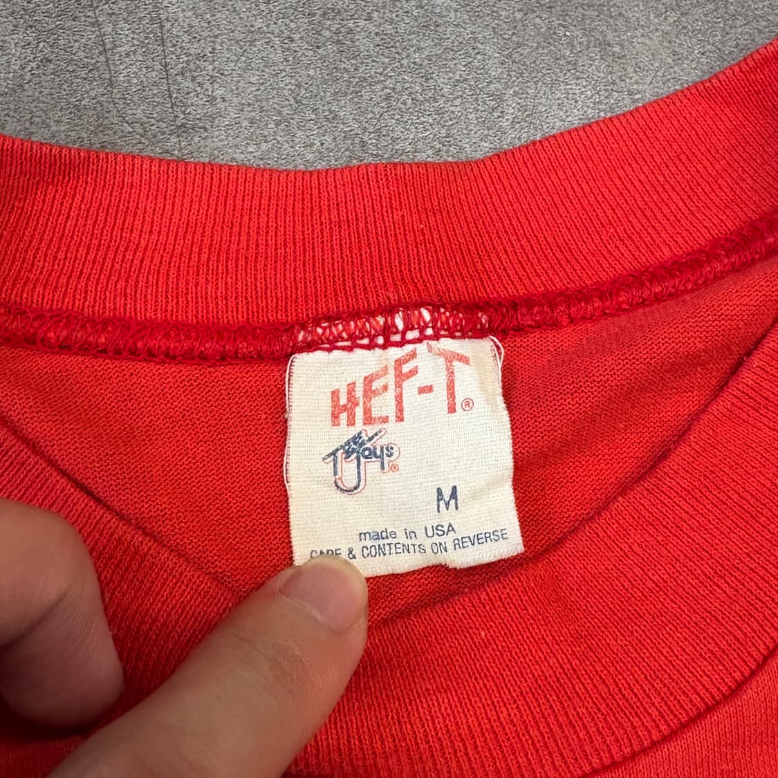 90s 90년대 미국 생산 빈티지 레드 롱슬리브  상품이미지5