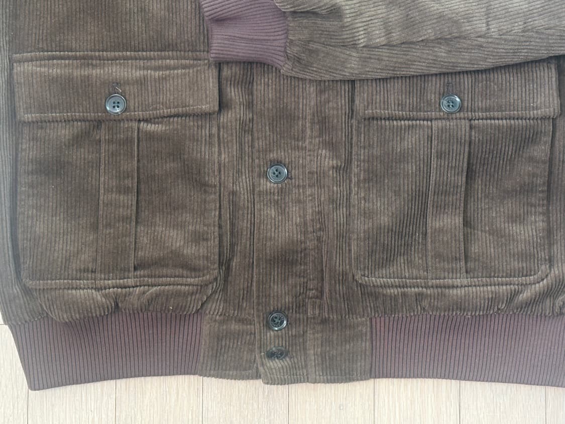 브라운 코듀로이 봄버 에비에이터 자켓(L) 상품이미지6