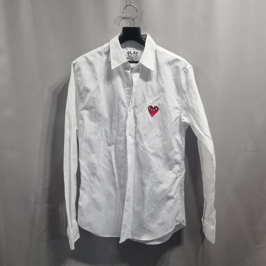 꼼데가르송 흰색 하트 긴팔 셔츠 상품이미지1