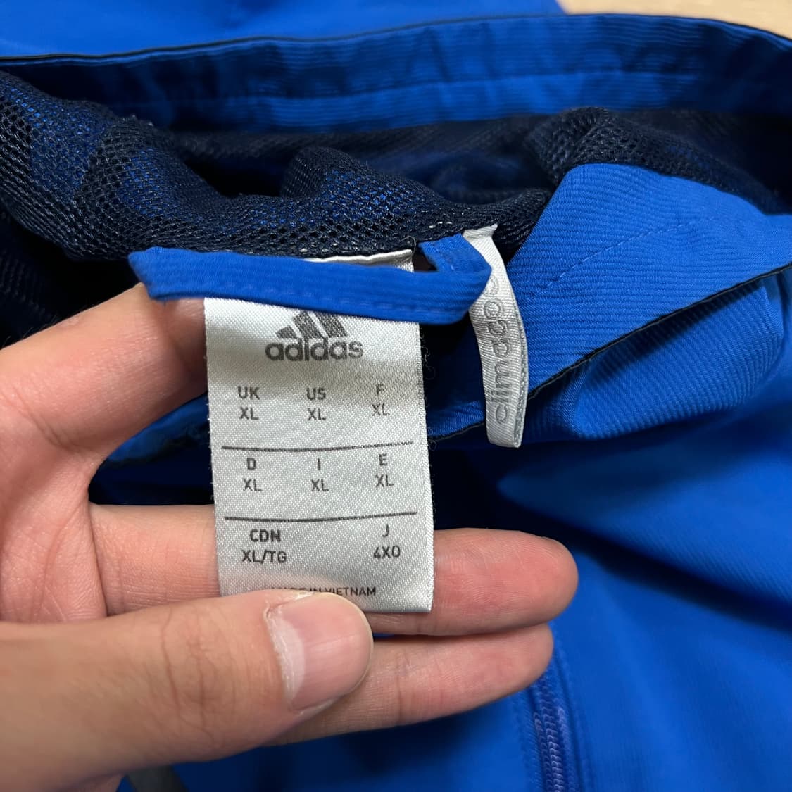 아디다스 퍼포먼스 로고 후드 져지 트랙탑 자켓 [블루] XL/105 상품이미지5