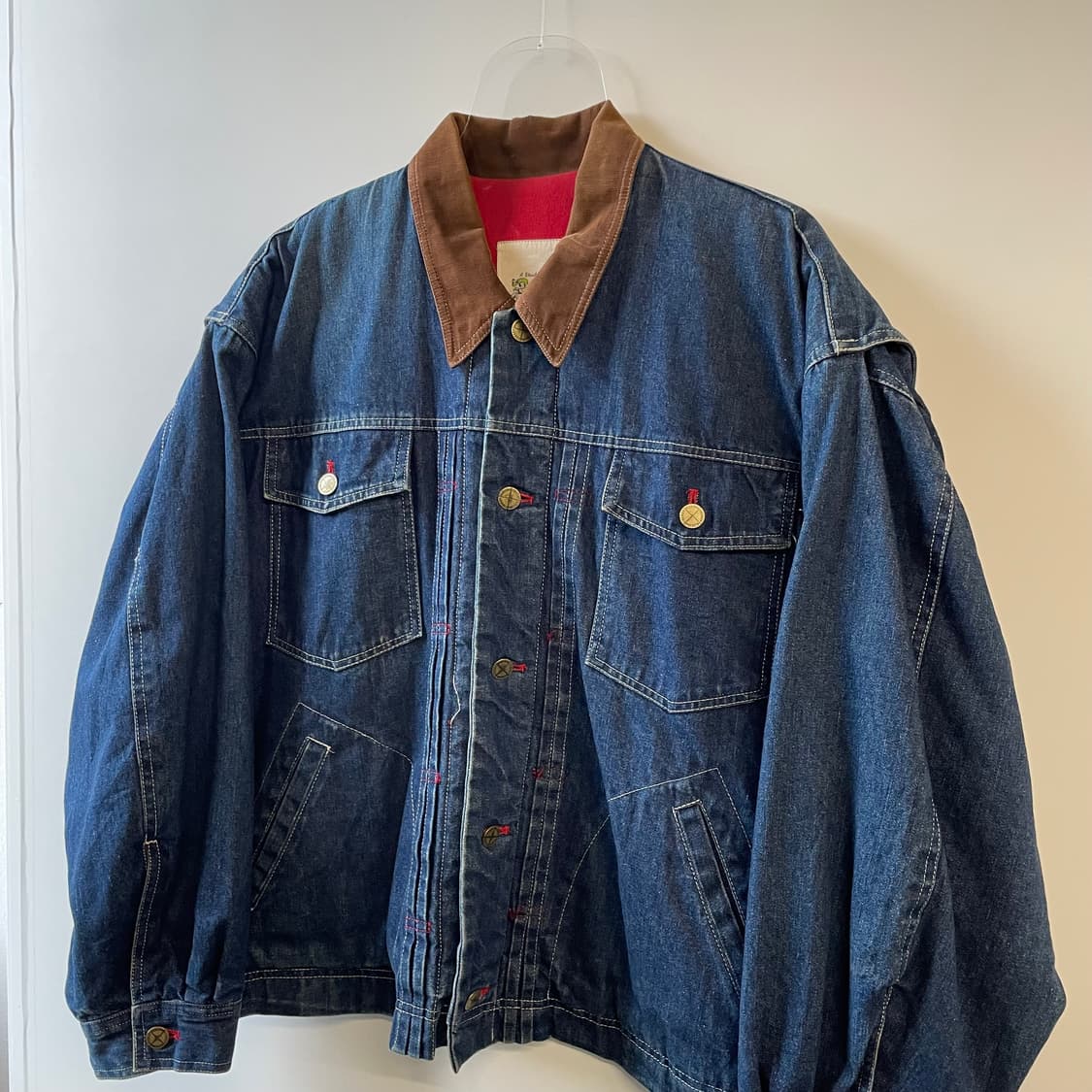 90s 체리 블라썸 데님 자켓 상품이미지3