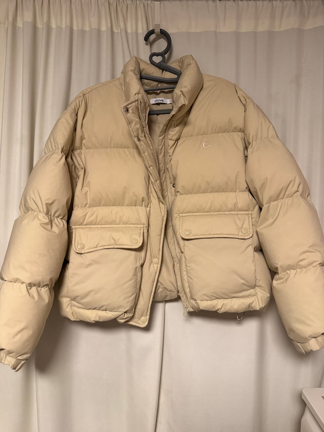 클로브 베이지 구스다운 패딩 M사이즈 상품이미지2
