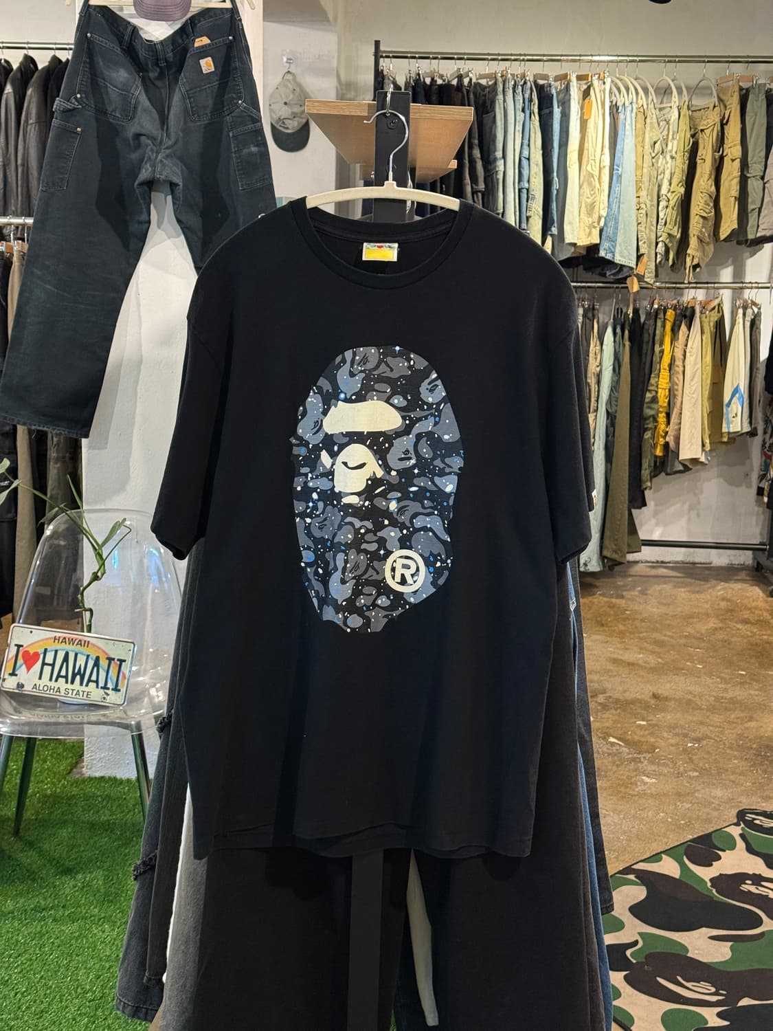 베이프 BAPE 빅헤드 반팔 티셔츠 블랙 XL 상품이미지3
