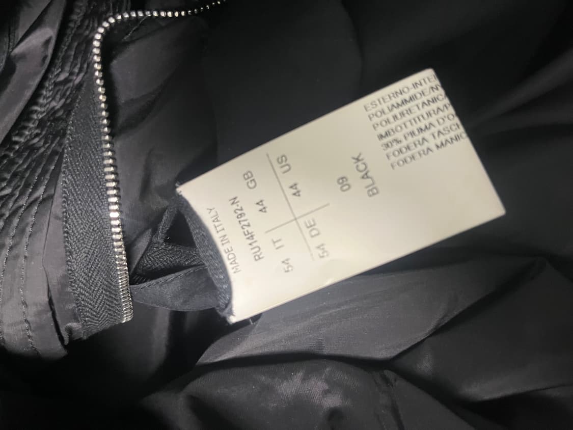 릭오웬스 사선 몰리노 자켓 패딩 54사이즈 상품이미지4