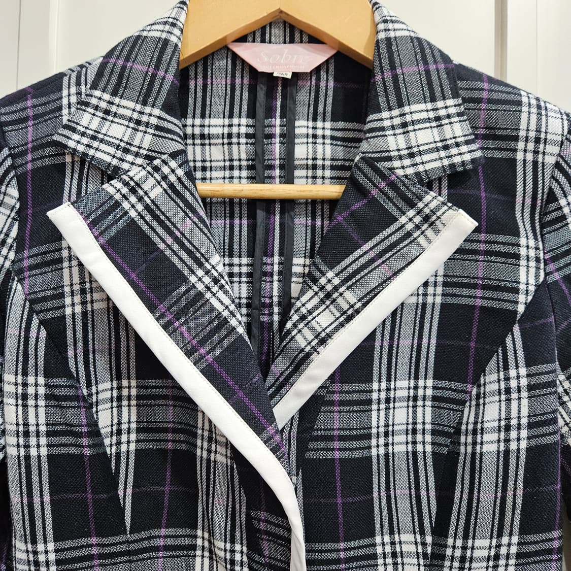 체크 투피스 세트 상품이미지4