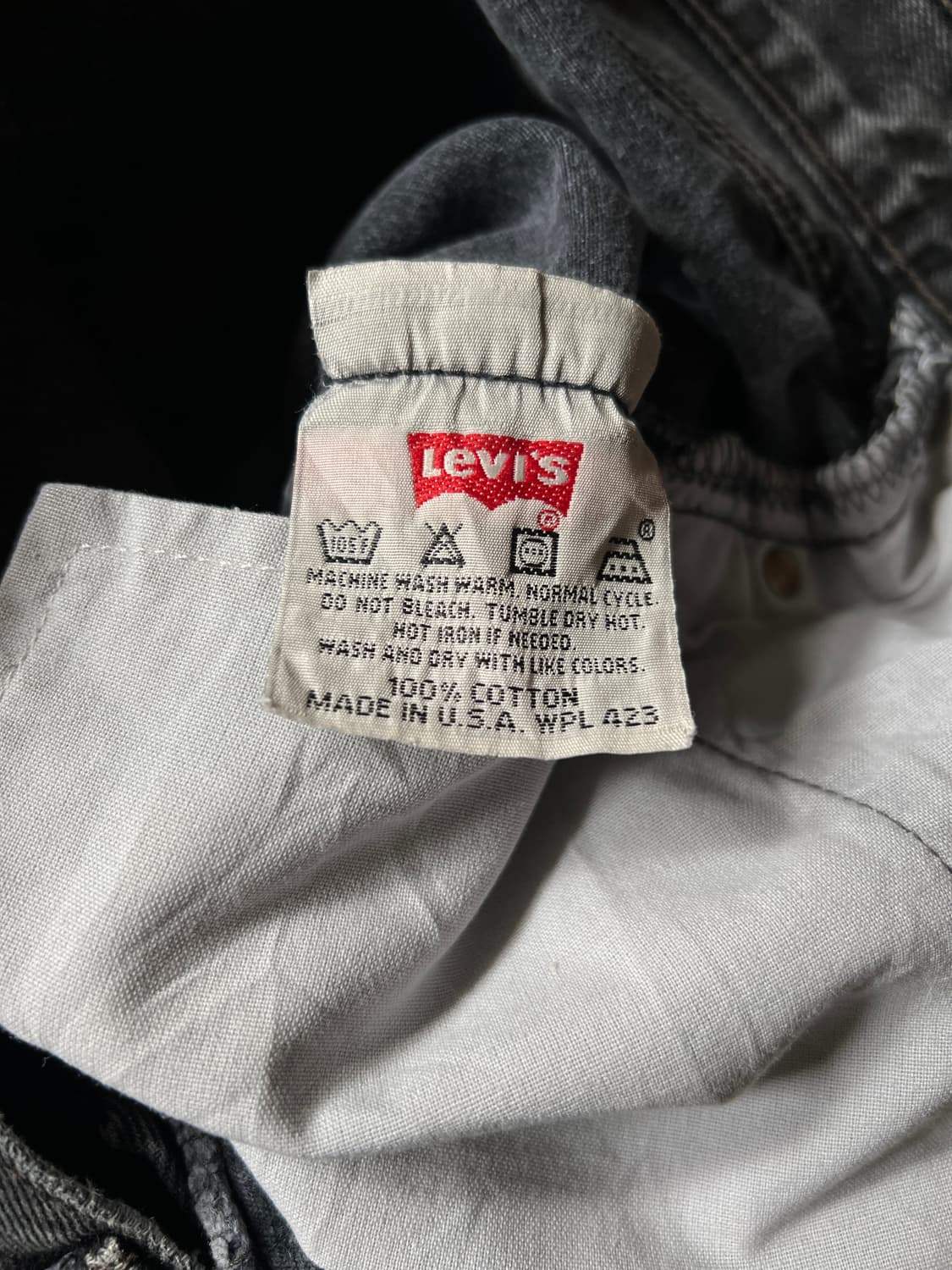 [31]90's 리바이스 501 USA Made 흑청 데님 팬츠 S23 상품이미지5