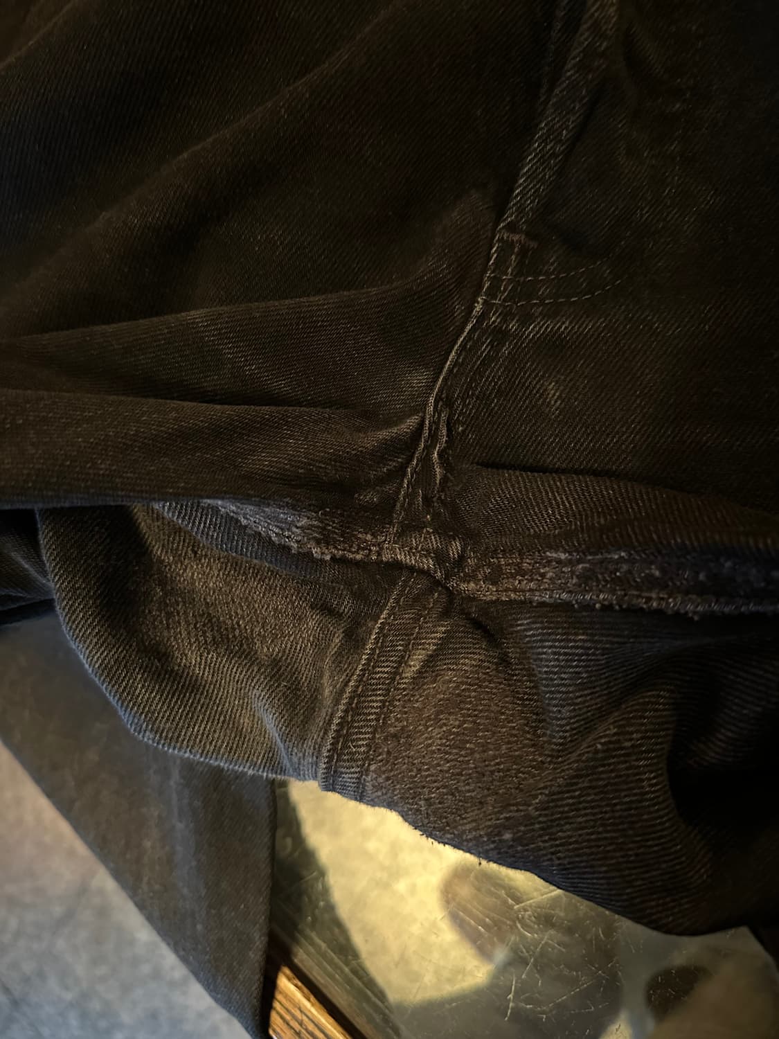 90s USA 빈티지 리바이스 501 0660 블랙진 흑청 데님 팬츠 상품이미지8