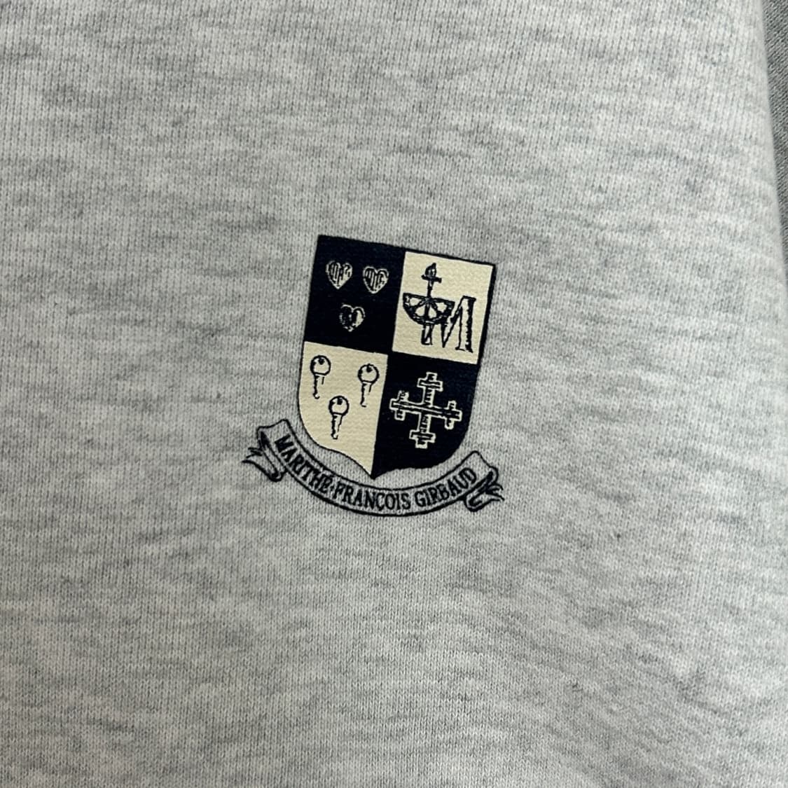 마리떼 프랑소와 저버 엠블럼 로고 크롭 후드집업 헤더그레이 상품이미지4