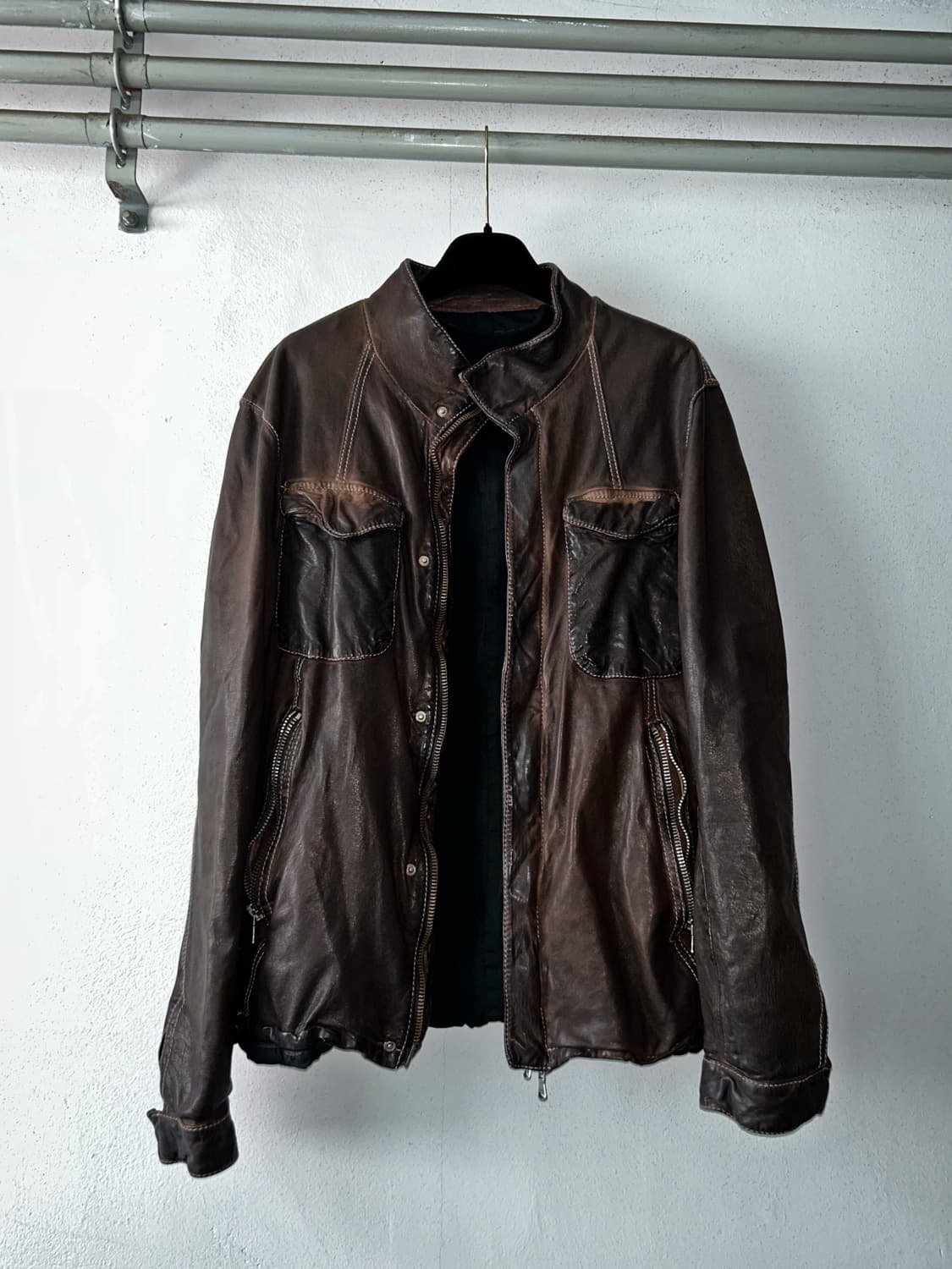 LAT 40.8  High Neck Leather Jacket 상품이미지2