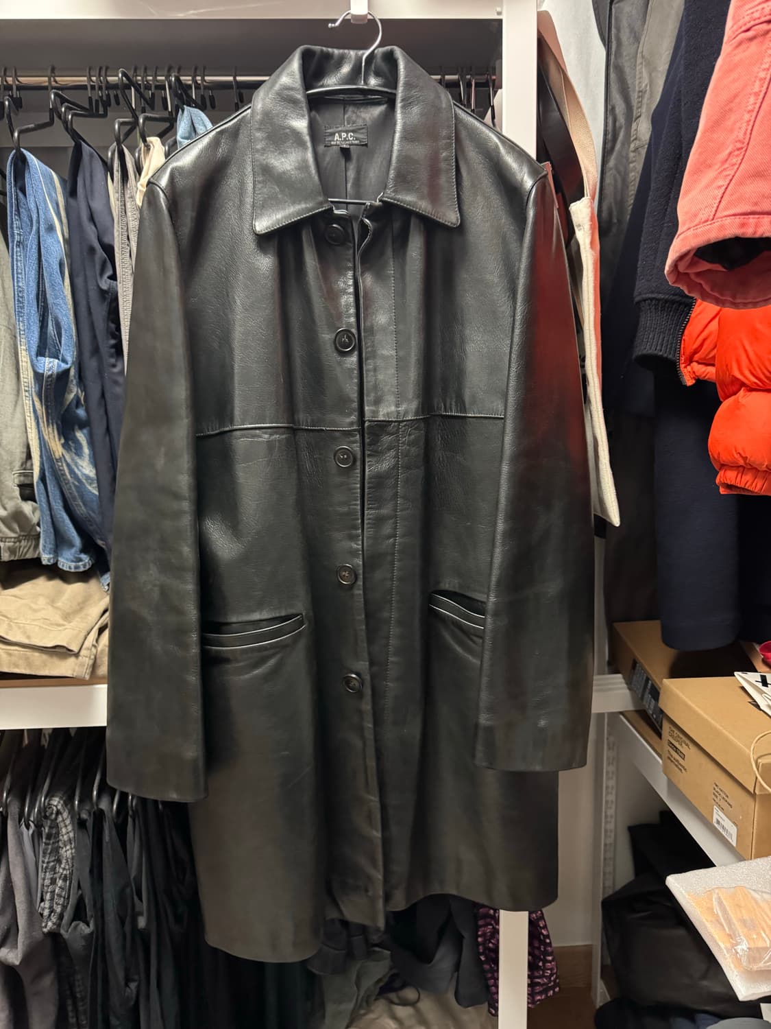 아페쎄 레더 카코트 상품이미지1