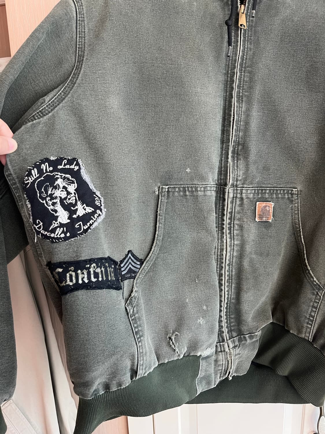 칼하트 액티브 자켓 모스그린 XL사이즈 (J25) 상품이미지4