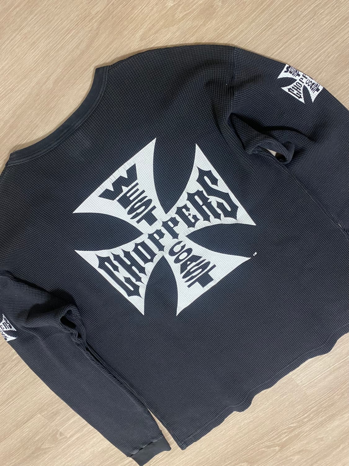 90s OG 웨스트코스트챠퍼스 써멀 니트 블랙 상품이미지4