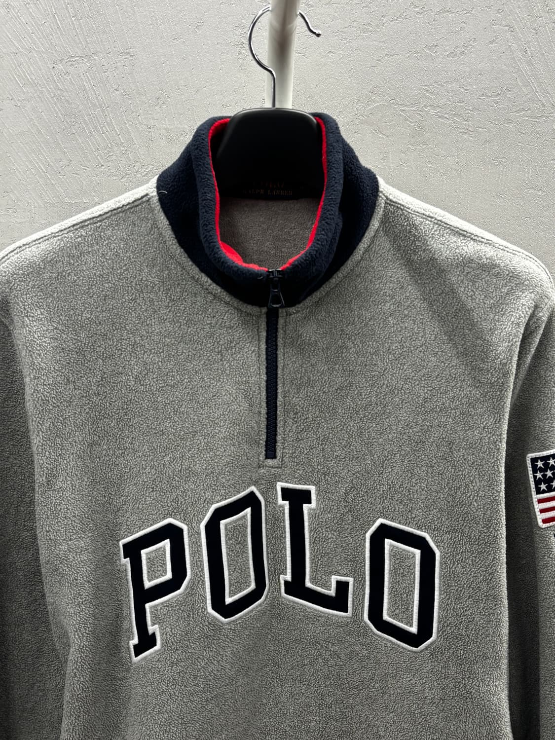 폴로 성조기 맨투맨 풀오버 그레이 M 상품이미지3