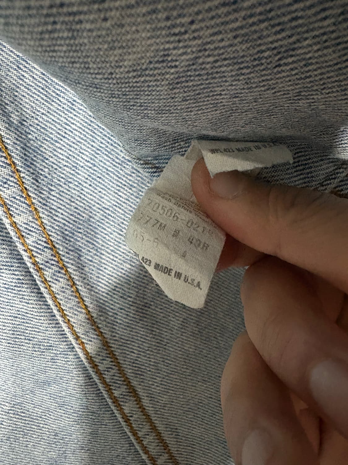 80‘s USA Levis 70506 denim jacket.  상품이미지7