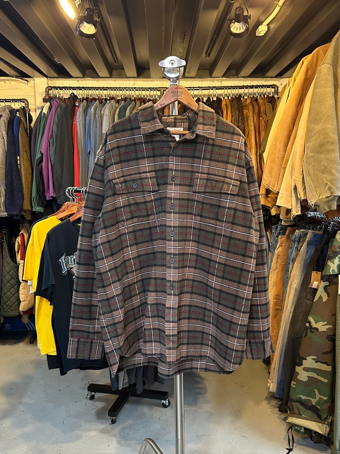 엘엘빈 헤비 코튼 체크 셔츠 상품이미지1