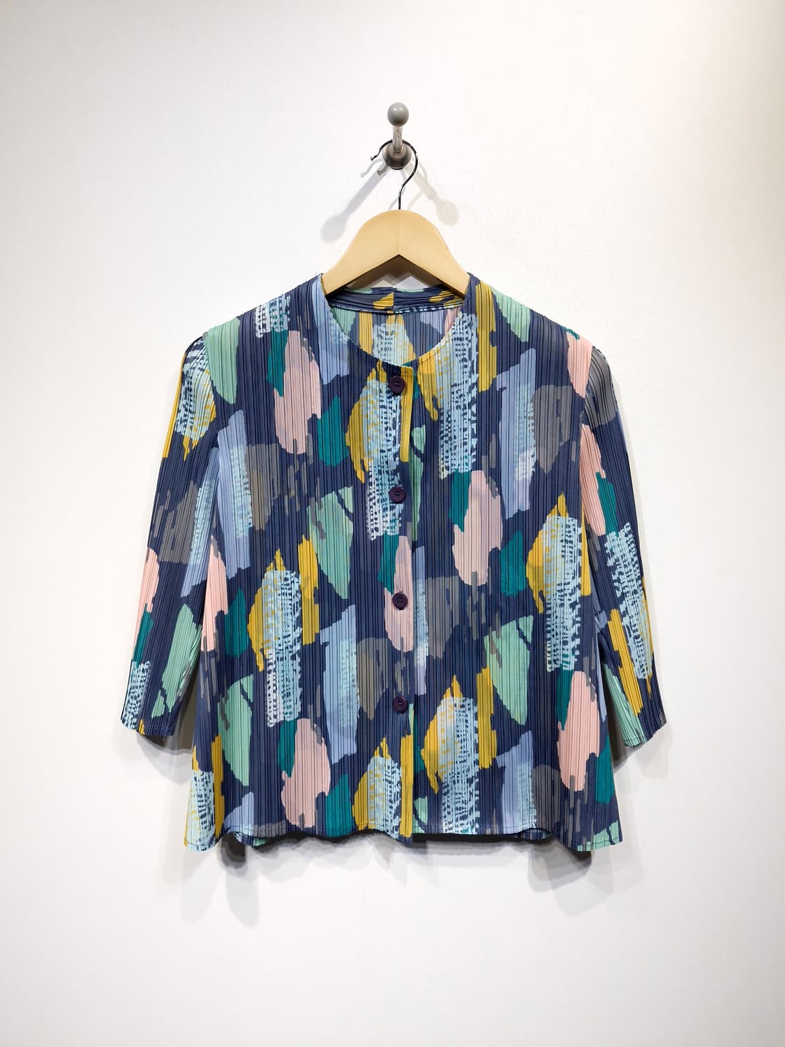 PLEATSME 플리츠미 기하학패턴 플리츠 가디건 상품이미지1