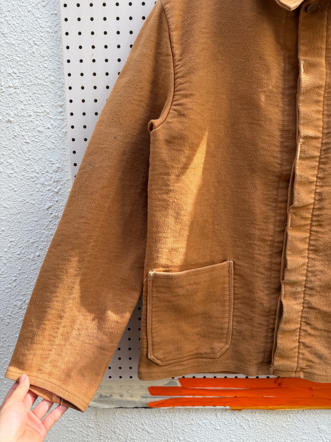 60,70s OLD GERMANY BROWN 올드 브라운몰스킨 워크자켓 상품이미지7