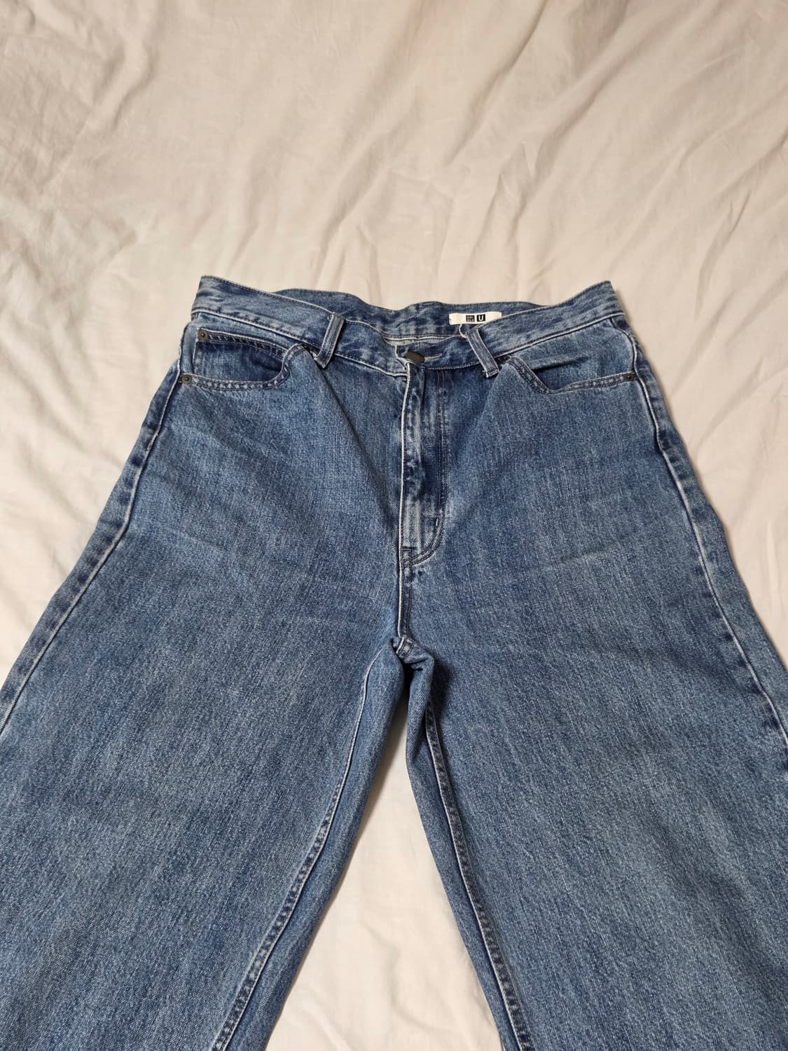 유니클로 U 와이드진 65블루 27 상품이미지4