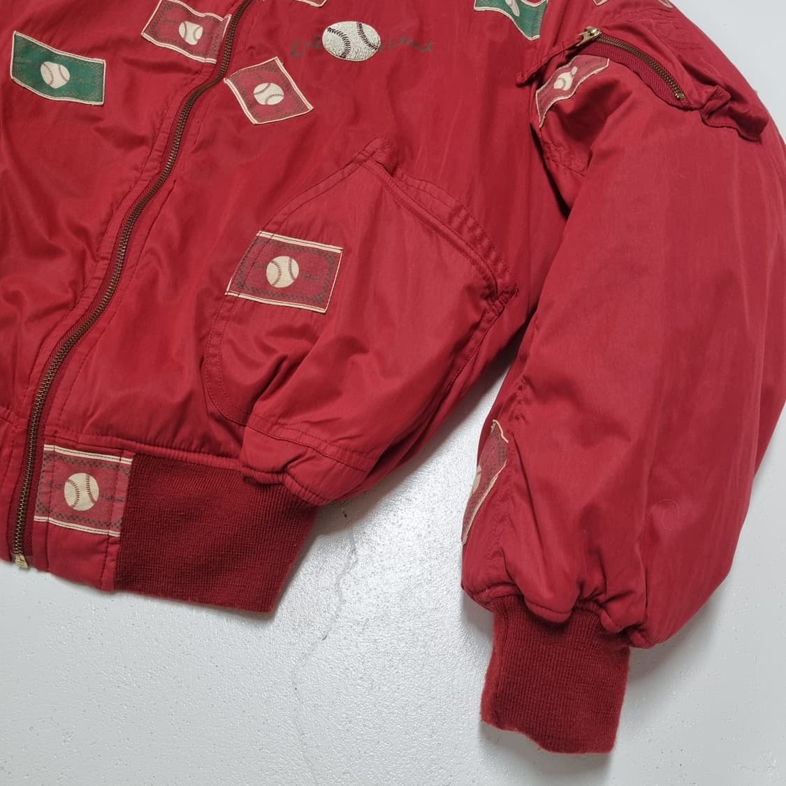 90'S KARL HELMUT 패치워크 봄버자켓 - L 상품이미지6