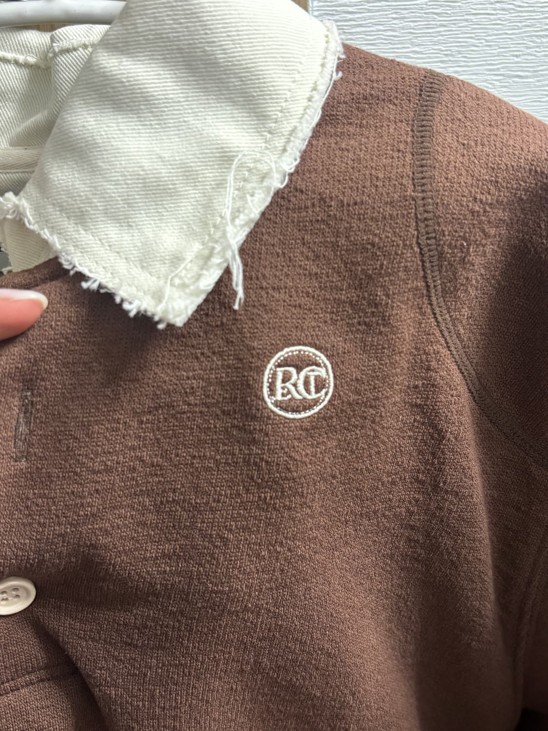 렉토 빈티지 브라운 크롭 티셔츠 상품이미지4