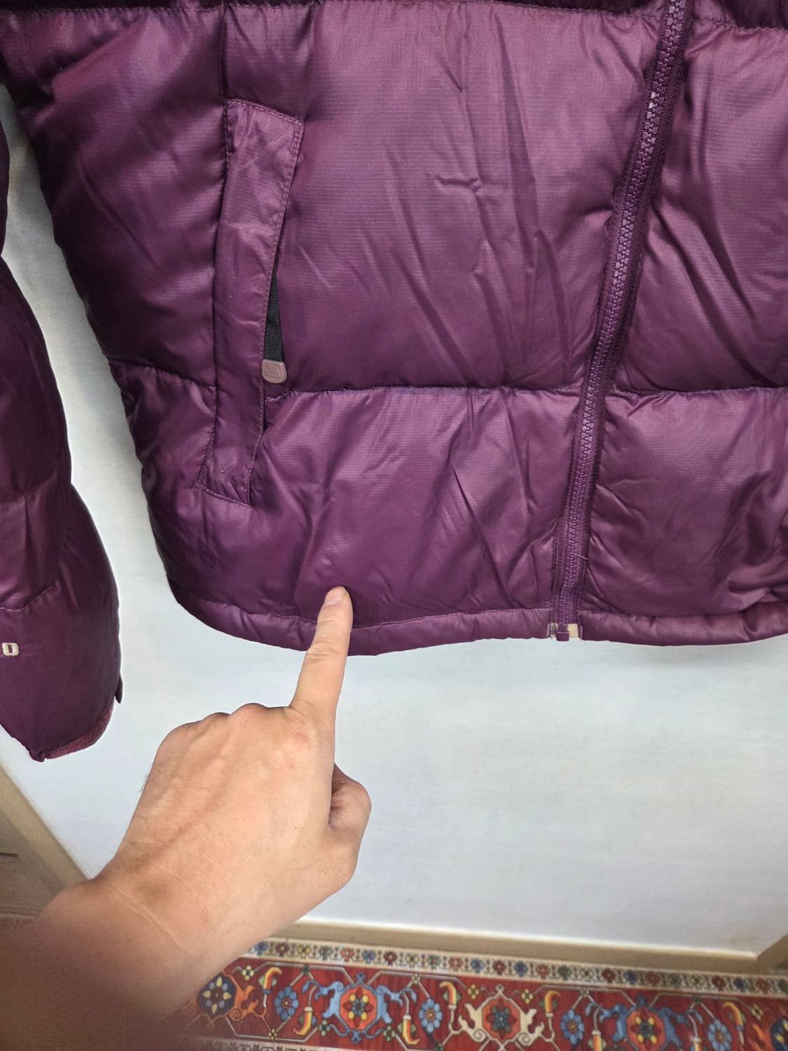 노스페이스 구형 눕시 700 구스다운 패딩 퍼플 90 95 상품이미지6