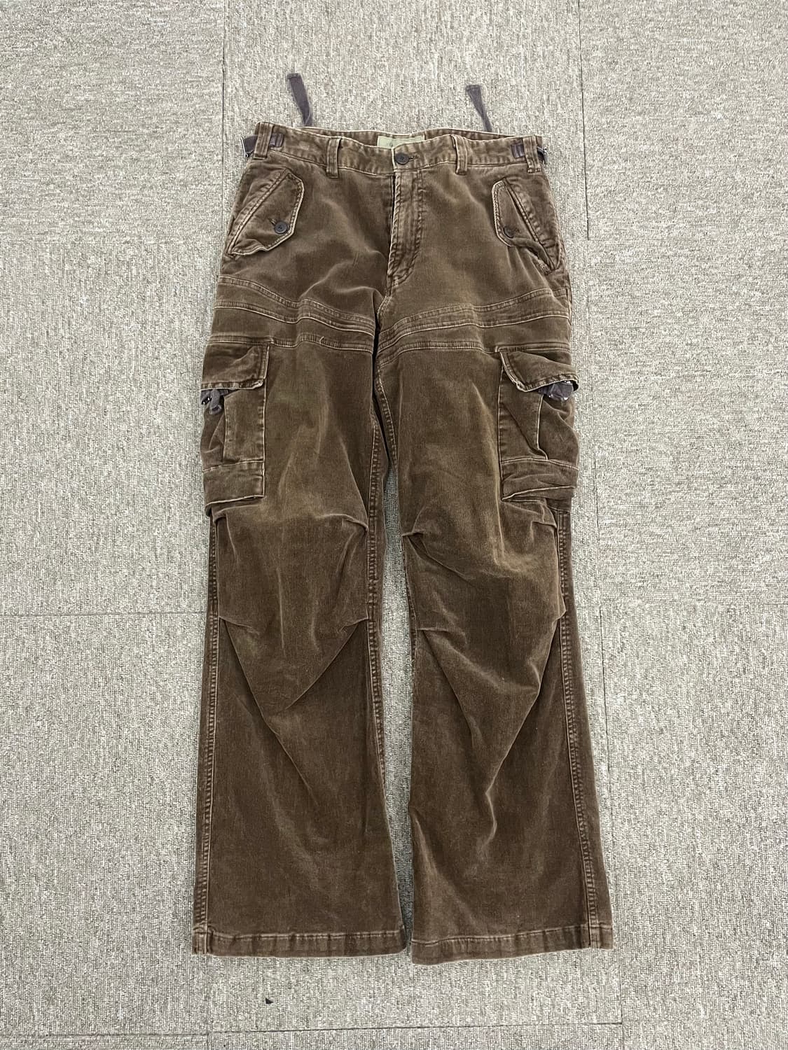 Brown corduroy wide cargo pants 상품이미지1