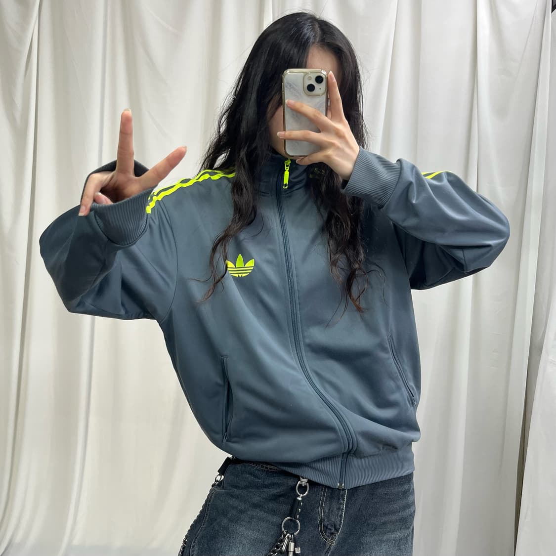 Adidas gray firebird jersey 상품이미지2