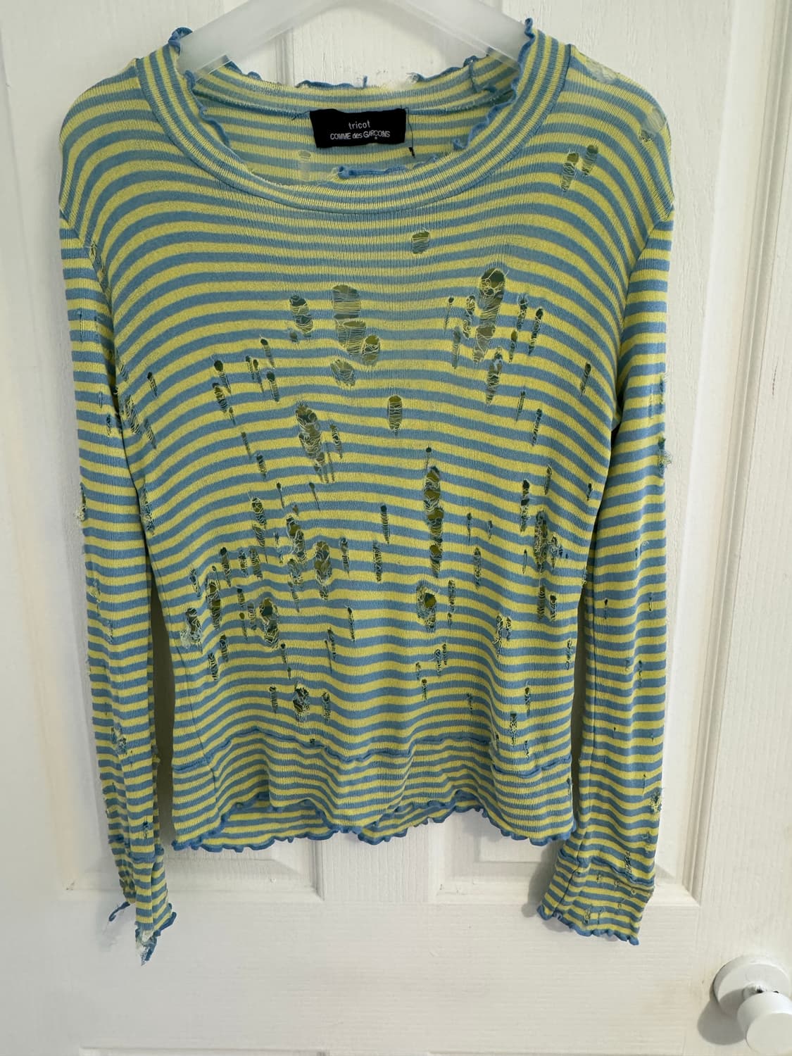 tricot comme des garcons distressed Top 상품이미지1