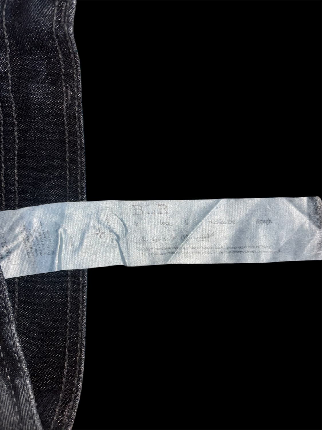 [BLR] 비엘알 크랙 워시드 와이드 데님팬츠 다크블루 S 상품이미지5